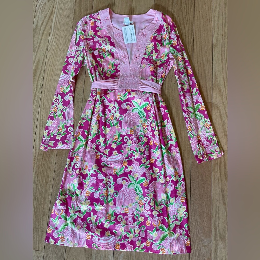 Lilly Pulitzer Women’s Dress, NWT, Size Medium, Pink Pattern With Embellishments